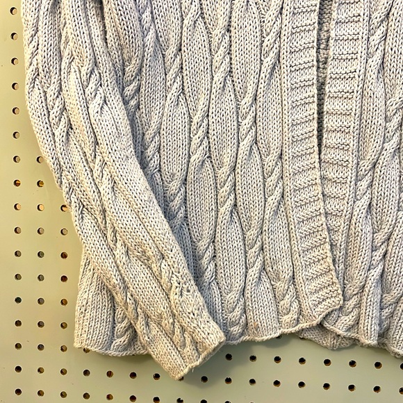 Rey Wear Hand Knit in Bolivia Women’s Cotton Cardigan One Button Front Size L - Picture 6 of 11